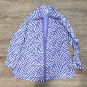 Vintage purple  Zebra Print Women's Blazer